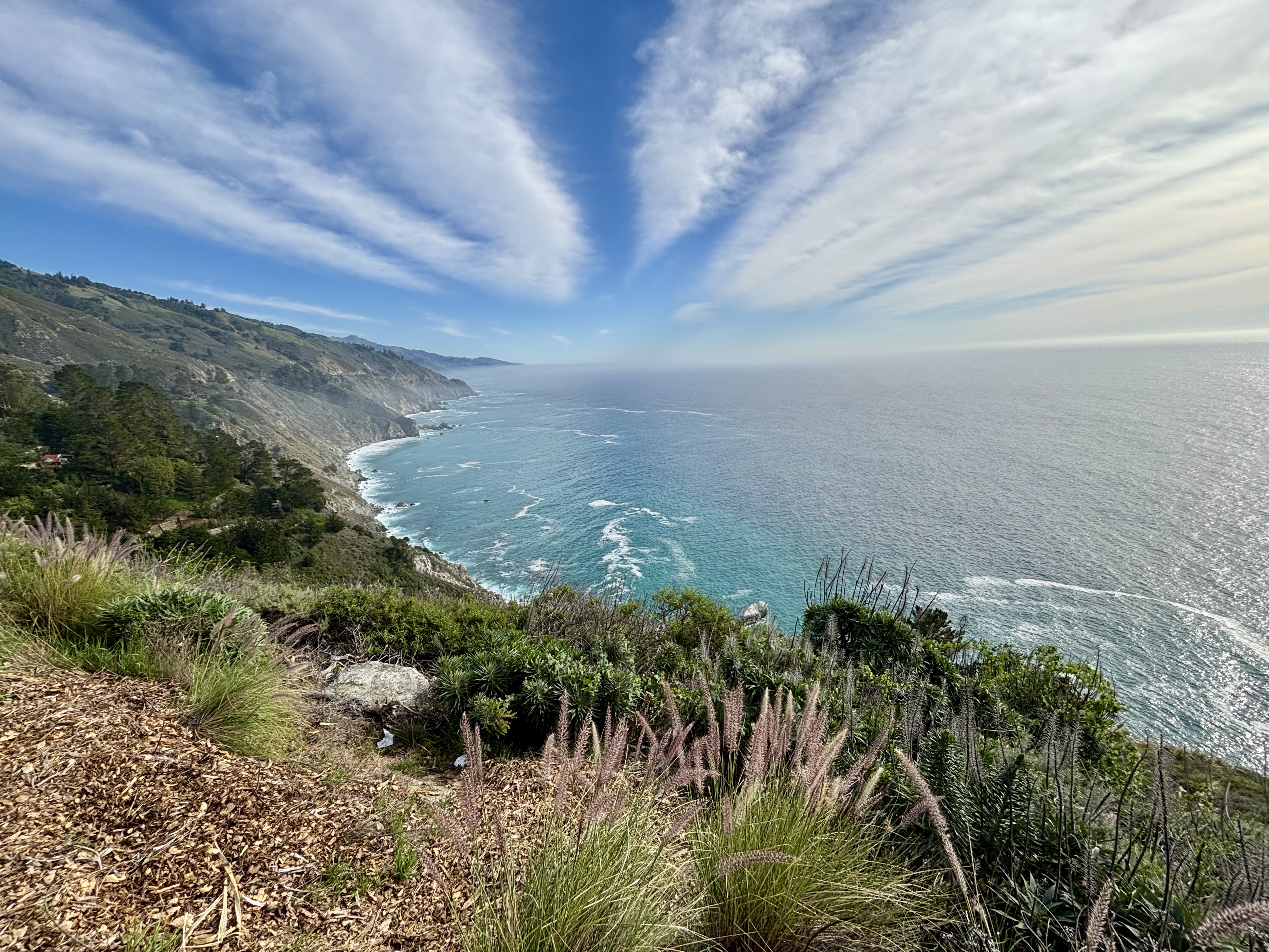 California coastline overlooking the Pacific Ocean